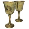 Image 1 : TWO Small Brass Goblets , Made in Portugal