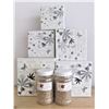 Image 1 : Five Matching Giftboxes and Two Bottles of Decorative Gold Crushed Stone