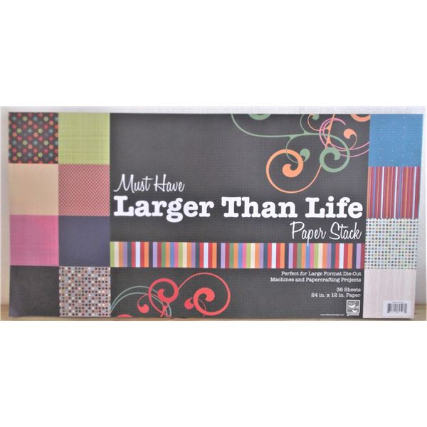  Must Have Larger Than Life Paper Stack  Cardstock - 36 Sheets - 24  by 12 