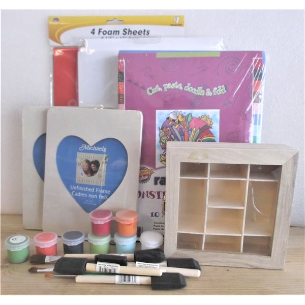 Kids Art Bundle - Foam, Brushes, Construction Paper, and more