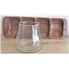 Image 1 : Wooden Four Compartment Bowl and Glass Vase