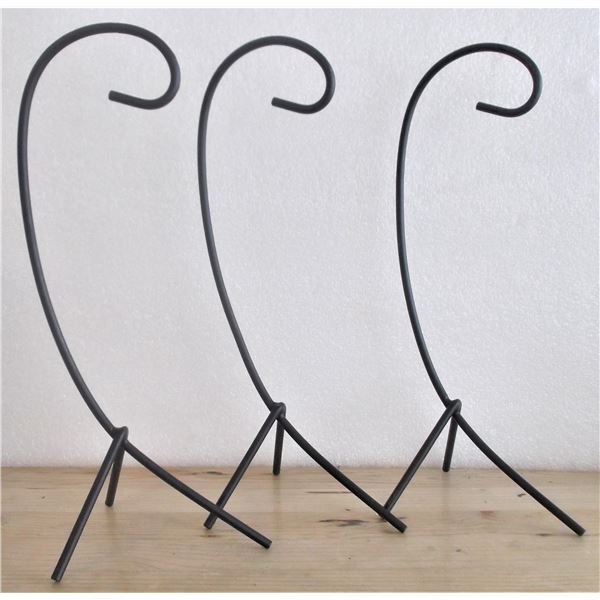 THREE Black Metal Hangers - Jewelry, Tealights, plants, etc.