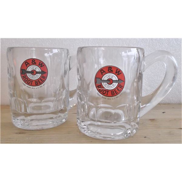 Two Vintage A& W Rootbeer Mugs