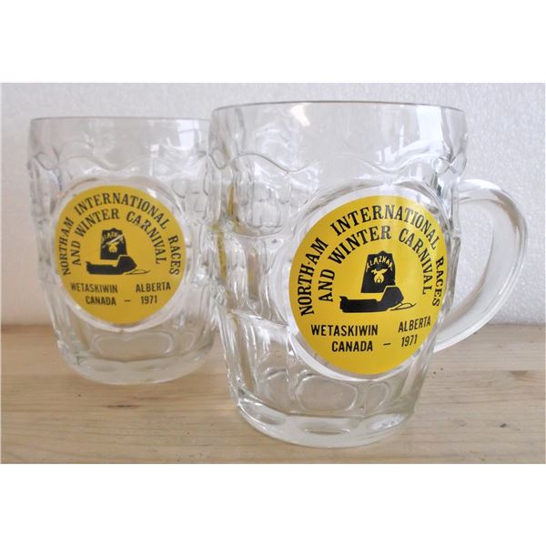 Two Vintage 1971 North-Am International Races and Winter Carnival Mugs