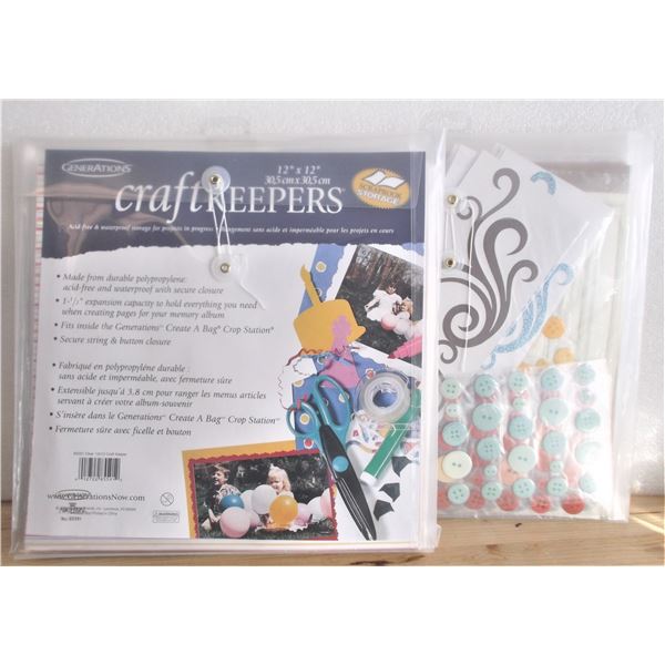 TWO 12" by 12" Craft Keepers Full Scrapbooking Supplies