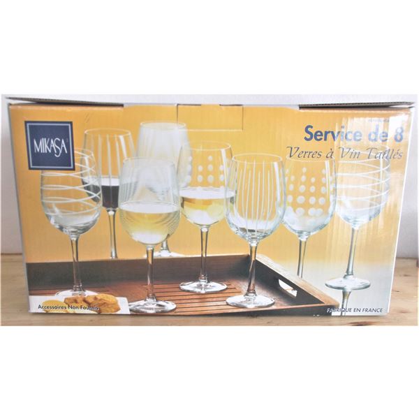 Mikasa Wine Glasses - Set of Eight - In Box