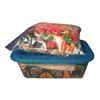 Image 3 : Vintage Fabrics, Bin and Freezer bag of fabrics from the 1970s