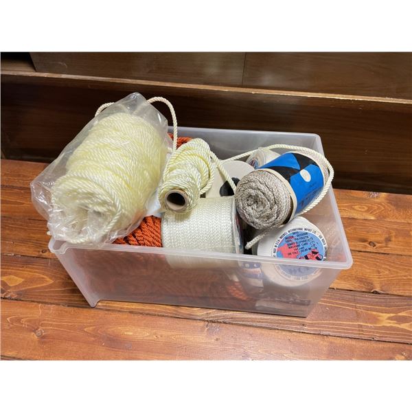 Bin of Macrame Cord