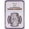 Image 1 : 1884-CC $1 Morgan Silver Dollar Coin NGC MS63