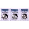 Image 1 : Lot of (3) 2016 Proof South Africa 2 Rand Cheetah Silver Coins PCGS PR70DCAM