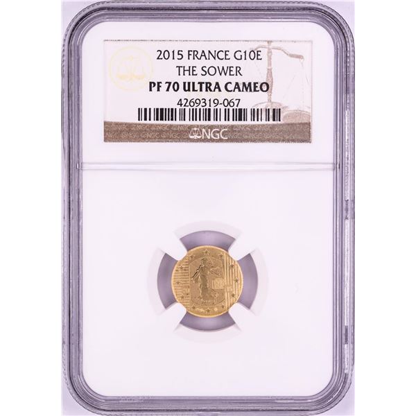 2015 France 10 Euro Proof Gold Coin The Sower NGC PF70 Ultra Cameo