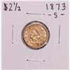 Image 1 : 1873-S Closed 3 $2 1/2 Liberty Head Quarter Eagle Gold Coin