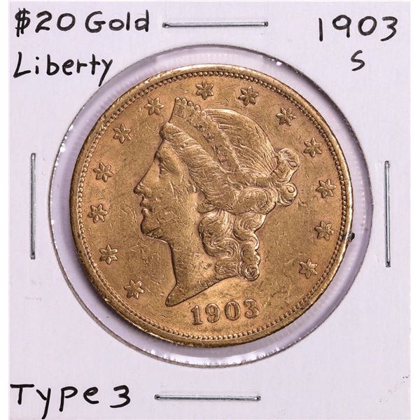 1903-S $20 Liberty Head Double Eagle Gold Coin