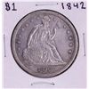 Image 1 : 1842 $1 Seated Liberty Silver Dollar Coin
