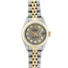 Image 2 : Rolex Ladies Two Tone Slate Grey Diamond Datejust Wristwatch