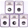 Image 1 : 2000-S Silver Proof State Quarter (5) Coin Set NGC PF69 Ultra Cameo