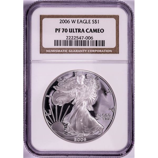 2006-W $1 Proof American Silver Eagle Coin NGC PF70 Ultra Cameo