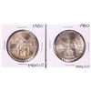 Image 1 : Lot of (2) 1980 Mexico Onza Silver Coins Nice Toning
