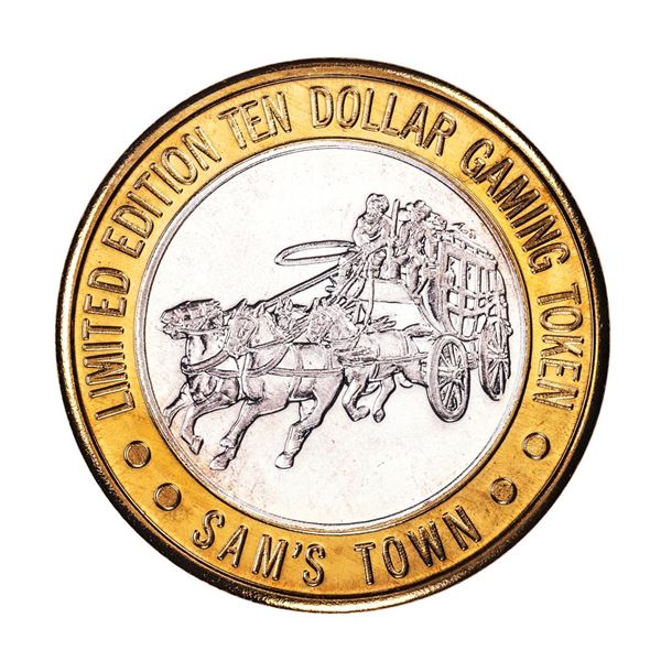 .999 Silver Sam's Town Las Vegas, NV $10 Casino Limited Edition Gaming Token