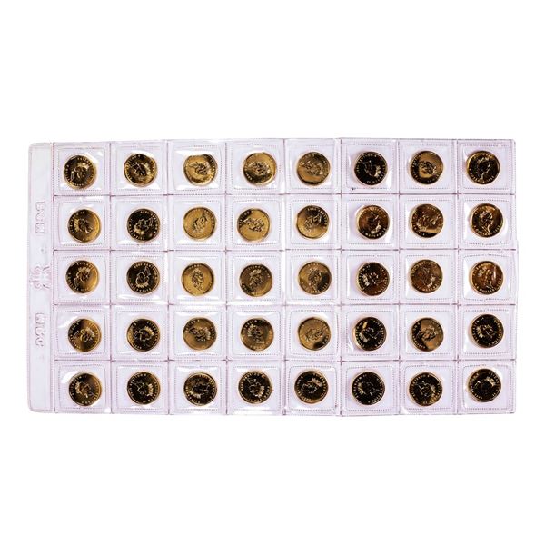 Lot of (40) 1999 Canada $5 Maple Leaf Gold Coins