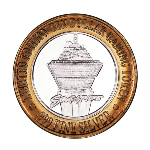 .999 Silver Stratosphere Las Vegas, Nevada $10 Casino Limited Edition Gaming Token