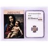 Image 1 : 1552 KB Hungary Denar 'Madonna and Child' Coin NGC AU50 w/ Story Box