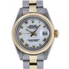 Image 2 : Rolex Ladies Two Tone White Roman Datejust Wristwatch