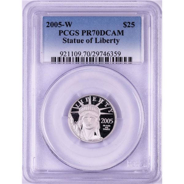 2005-W $25 Proof Platinum American Eagle Coin PCGS PR70DCAM