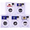 Image 1 : 2005-S Silver Proof State Quarter (5) Coin Set PCGS PR69DCAM