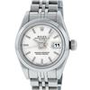 Image 1 : Rolex Ladies Stainless Steel Silver Index Datejust Wristwatch