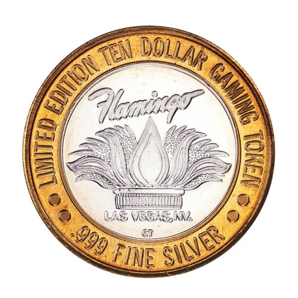 .999 Silver Flamingo Las Vegas, Nevada $10 Casino Limited Edition Gaming Token