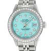 Image 1 : Rolex Ladies Stainless Steel Ice Blue Diamond Datejust Wristwatch