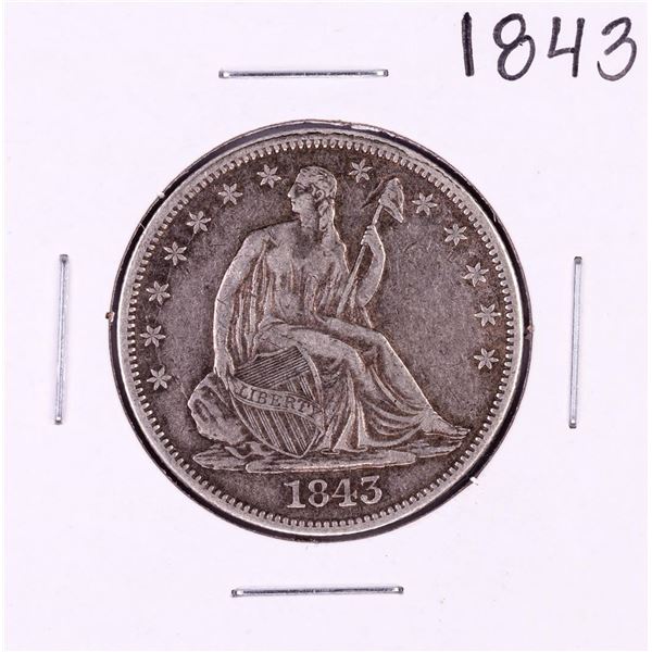 1843 Seated Liberty Half Dollar Coin