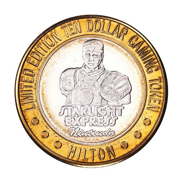 .999 Silver Las Vegas Hilton Nevada $10 Casino Limited Edition Gaming Token