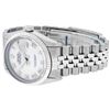 Image 7 : Rolex Mens Stainless Steel Mother Of Pearl Roman Datejust Wriswatch Datejust