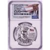 Image 1 : 2020 Cameroon 1000 Francs High Relief Donald Trump Silver Coin NGC PF70 Ultra Cameo