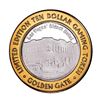 Image 1 : .999 Silver Golden Gate Las Vegas, NV $10 Casino Limited Edition Gaming Token