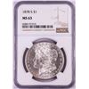 Image 1 : 1878-S $1 Morgan Silver Dollar Coin NGC MS63