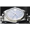 Image 3 : Rolex Men's Stainless Blue Diamond Oyster Perpetual Datejust Wristwatch