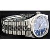 Image 4 : Rolex Men's Stainless Blue Diamond Oyster Perpetual Datejust Wristwatch