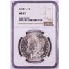 Image 1 : 1878-S $1 Morgan Silver Dollar Coin NGC MS63