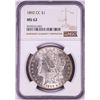 Image 1 : 1892-CC $1 Morgan Silver Dollar Coin NGC MS62