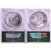 Image 2 : Lot of 2017(P) & 2017(S) $1 American Silver Eagle Coins ANACS MS69