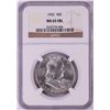 Image 1 : 1952 Franklin Half Dollar Coin NGC MS65FBL