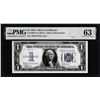 Image 1 : 1934 $1 Funnyback Silver Certificate Note Fr.1606 PMG Choice Uncirculated 63EPQ