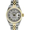 Image 2 : Rolex Ladies Two Tone Pyramid Roman Quickset Datejust Wristwatch