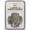 Image 1 : 1934-S $1 Peace Silver Dollar Coin NGC MS62