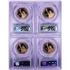 Image 2 : Lot of (4) 2008-S $1 Proof Presidential Dollar Coins PCGS PR69DCAM First Strike