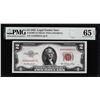 Image 1 : 1953 $2 Legal Tender Note Fr.1509 PMG Gem Uncirculated 65EPQ