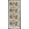 Image 1 : Uncut Sheet of (4) State of Louisiana Baby Bond Obsolete Notes